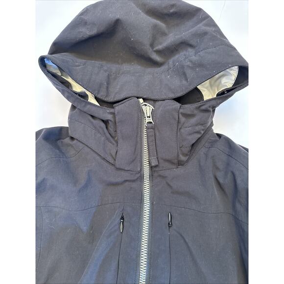 Helly Hansen Ski Jacket Womens Small Black H2 Flow Sytem Removable Hood Parka - Picture 2 of 16